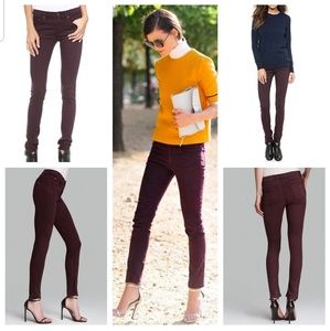 Rag & Bone Wine Skinny Jeans